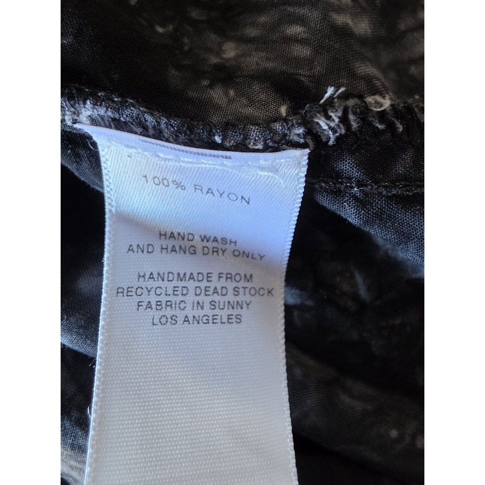 KITH + KIMONO Women S Black Grey Tie Dye Short Sleeve Wrap Robe Cover Up - Picture 4 of 5